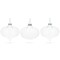 Set of 3 Onion Shape - Blown Clear Glass Christmas Ornament 4.15 Inches (105 mm)